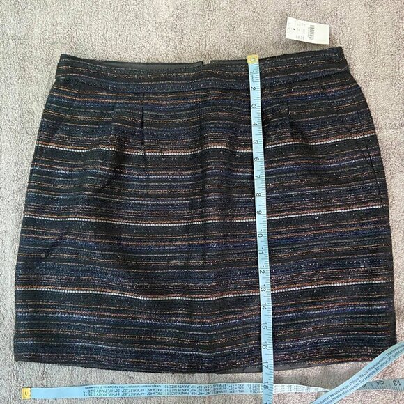 J. Crew Factory 8 Factory Metallic Stripe Tweed Mini Skirt - Picture 11 of 13